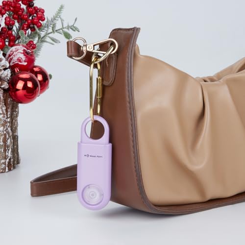 130db Personal Safety Alarm with Ultra Bright Strobe Light. Purple (Purple / Button cell)
