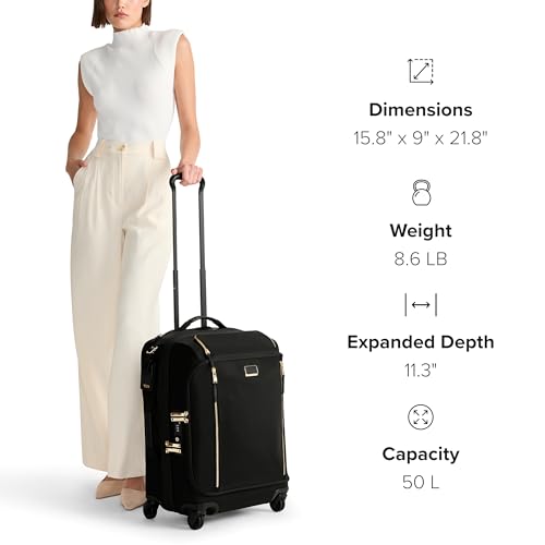 Voyageur Leger 4 Wheeled Luggage (INDIGO/LIGHT GOLD / 21.8" International Expandable Carry-on)