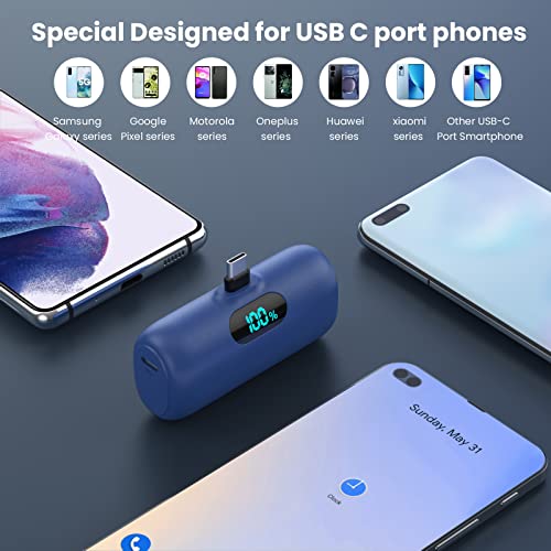 2 Pack]Portable Charger Power Bank for iPhone 17 (Black+Blue)