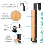 Over The Door Coat Rack (Black - 2 Pack)