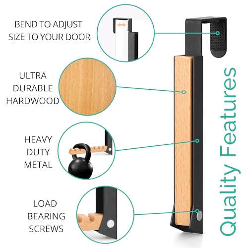 Over The Door Coat Rack (Black - 2 Pack)