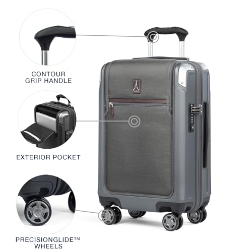 Platinum Elite Hardside Carry (Carry-on with Laptop Pocket 21-Inch / Vintage Grey)