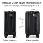 Expandable Hard Shell Luggage Sets (2 Pc Set EXT (20/29) / Jet Black)