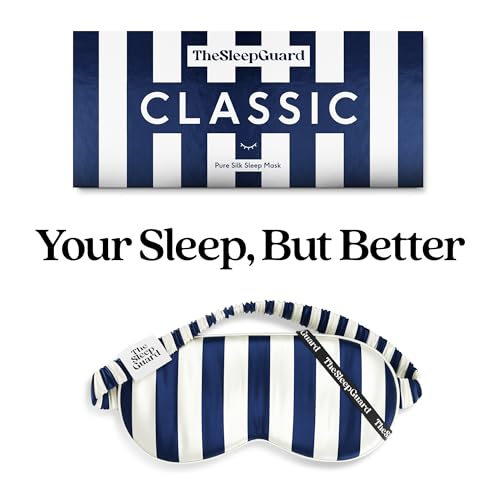 Pure Silk Sleep Mask [100% 6A Mulberry Silk (Classic Stripe)