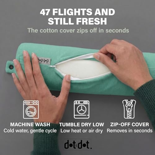 Twist Memory Foam Travel Pillow for Airplanes (Green / Adjust (26" w/ cord))