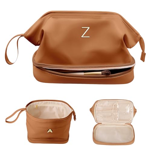 Personalized Makeup Bag (Brown / Z)