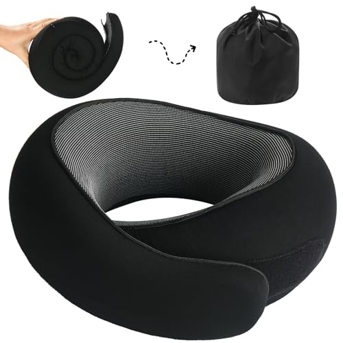 Neck Pillow Travel Pillow uses Memory Foam to Support Neck Comfort