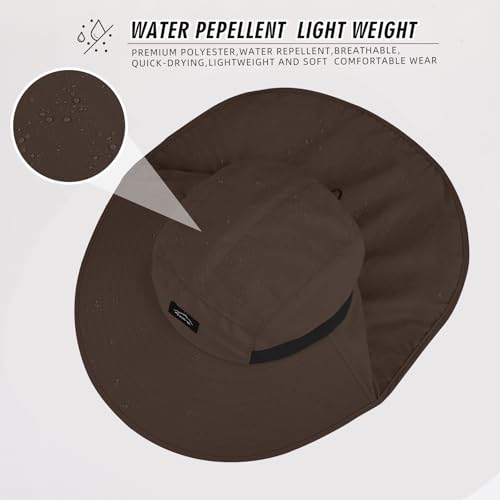 Outdoor Sun Hat for Men Women (1pack-brown)