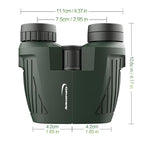 15x25 Compact Binoculars for Adult Kids (green)