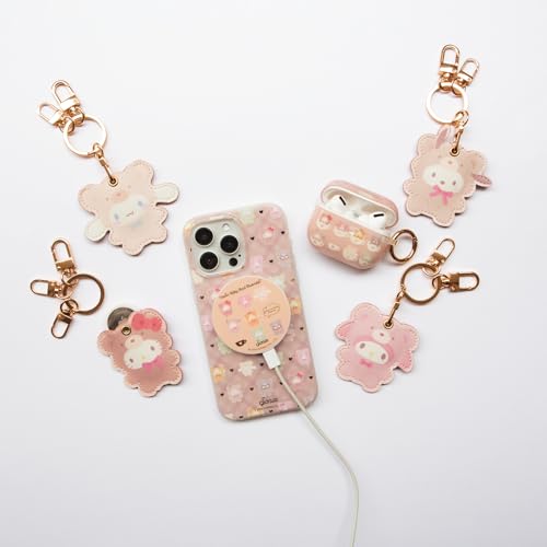 x Sanrio Keychain Case Compatible with Apple AirTag (Latte Bears - Hello Kitty)