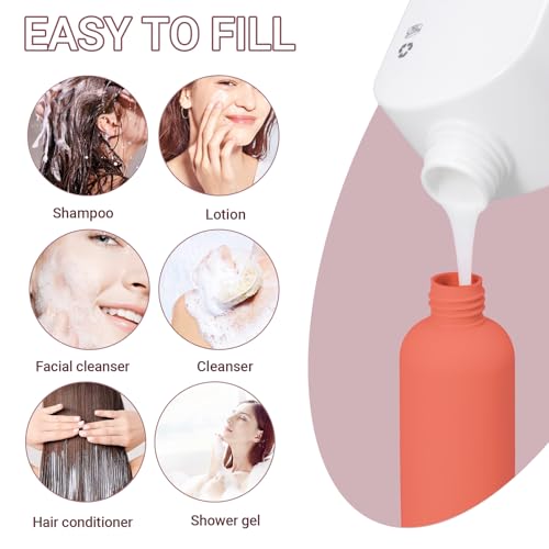 Travel Shampoo Bottle (Orange+light Blue)