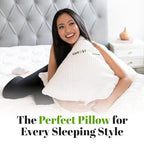 Shredded Memory Foam Pillow with Adjustable Gel and Cooling Breathable Cover (Queen)