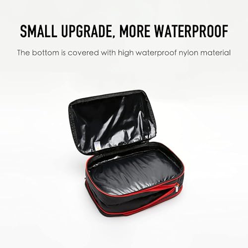 BeeNesting Compression Packing Cubes 2 set for travel carry on Small Luggage Organizer Bags with Double (Blue Red / 2 Pack(9L+9L))