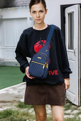 Small Sling Bag For Women Men Casual Crossbody Sling Backpack (Blue-8002)