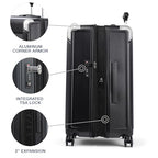 Platinum Elite Hardside Checked Luggage (Checked- Medium 25-Inch / Shadow Black)