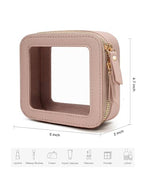 Small Clear Makeup Bag (Mini Dark Pink)