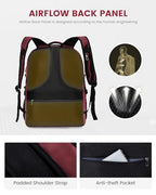 Large Laptop Backpack for Men (Red&white / 15.6 inch)