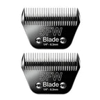 2PCS 5FW Wide Blades for Dog Grooming Compatible with Andis Clippers (Black/5FW / Black)