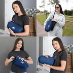 Ultra Compact 2 Pack Travel Blanket Pillow Airplane (C201-2pk-navy)