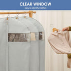 43" Garment Bags for Hanging Clothes (43" - 2 Pack / Grey)