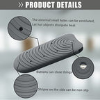 Heat Insulating Silicone Mat Pouch for Hair Styling Tools (Dark Gray)