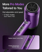 Hair Dryer with Diffuser (Purple)