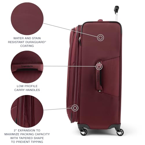 Maxlite 5 Softside Checked Luggage Spinner (Checked-Large 29-Inch / Burgundy)