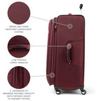 Maxlite 5 Softside Checked Luggage Spinner (Checked-Large 29-Inch / Burgundy)