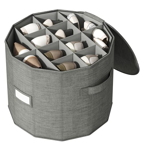 Round Shoe Organizer (Gray / 1 PACK)