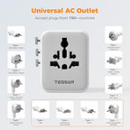 Universal Travel Adapter (Grey&White-20W)