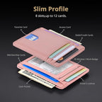 Slim Minimalist Front Pocket RFID Blocking Leather Wallets for Men and Women (Small / Lichee Pink)