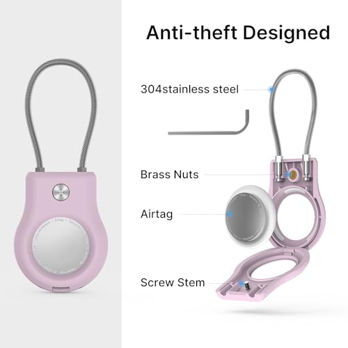 Air tag Holder (Black/Purple)
