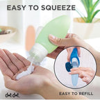 Leak Proof Travel Bottles (3oz 4pc - White/Blue/Green/Orange)