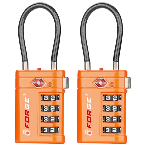 Open Alert TSA Approved Luggage Locks (Orange 2 PK)