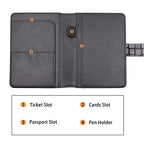 Premium Leather Passport Holder Covers Case (AI-Stone-black)