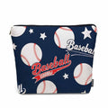 Baseball Makeup Organizer Bag Cosmetic Bag For Men Women (9 x 7.1 inch / Baseball)