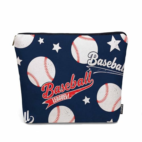 Baseball Makeup Organizer Bag Cosmetic Bag For Men Women (9 x 7.1 inch / Baseball)