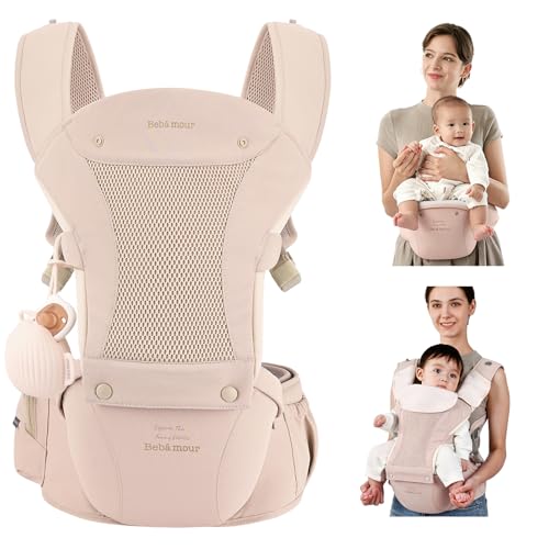 Baby Carrier with Hip Seat (Pink)