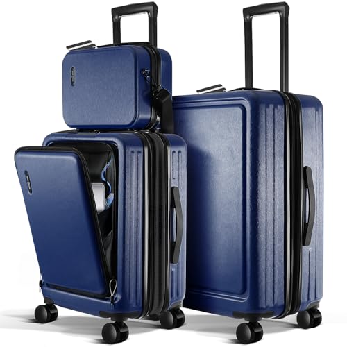 3 Piece Luggage Sets (3 Piece Set (20"/24") / Navy)