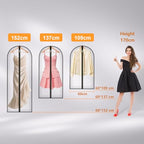 Long Garment Bag 60'' for Womens Dress Long Gowns Hanging Clothes (60" 1PK)