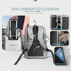 Laptop Backpack for Men for 15.6 Inch Computer Bag with USB A&C Charger (Grey / 15.6 inch)