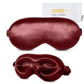 Adjustable 3D 22 Momme 100% Mulberry Silk Sleep Mask (Burgundy / 1 Count (Pack of 1))