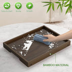 FSC 100% Bamboo Bed Tray with Folding Legs (Walnut / 15.7" x 12.2" x 1.6")