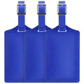 3 Pack Luggage Tags for Suitcases Airplane Travel Essentials (Fresh Blue)