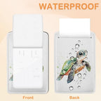 Abstract Colorful Sea Turtle 3 PCS PU Leather Luggage Tags for Suitcase (Abstract Colorful Sea Turtle)
