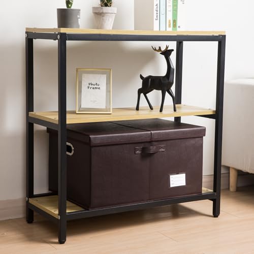 Collapsible Storage Box with Lid [1 (Brown / X-Large(1-Pack))