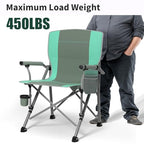 Oversized Camping Chair for Adults Heavy Duty (Large / Grey Light Blue)