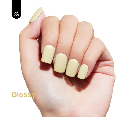 Beetles Yellow Gel Nail Polish 15ML Soak Off UV Gel for Fall Nail Art (K - Creme Yellow | Lemon Cheese)