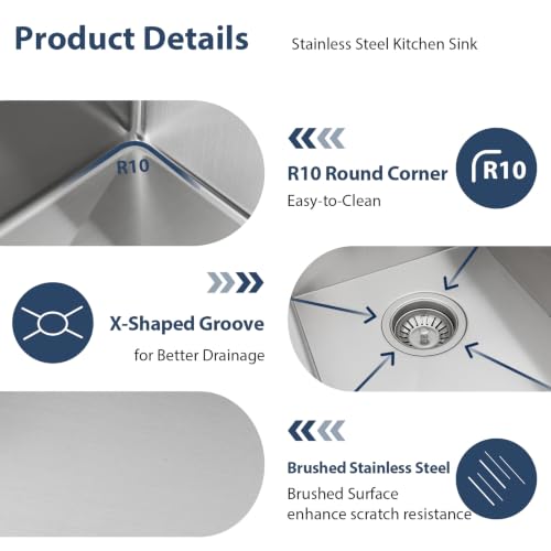 36 Double Bowl Kitchen Sink Undermount 16 Gauge Stainless Steel (Stainless Steel / 36''x19''-50/50)
