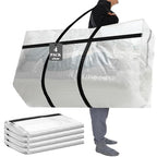 4 Pcs 96 Gallon Extra Large Moving Bags Heavy Duty Storage Bag (96 Gallon / Clear)